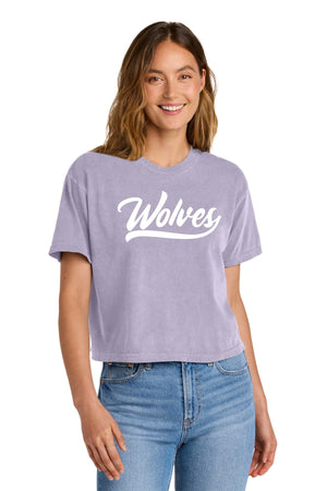 Okemos Fall Staff Shop T-Shirt Orchid front view