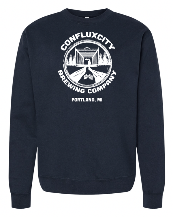 Custom Apparel - Screen Printing - ConfluxCity 2024 - Mid - weight Crewneck Sweatshirt - ConfluxCity 2024 - 15367