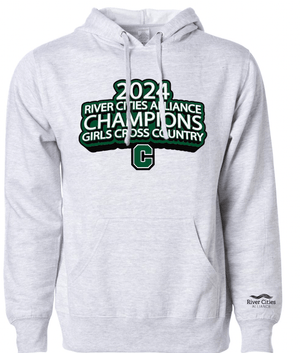 Custom Apparel - Screen Printing - Coopersville 24 XC Girls Champions - Midweight Hooded Sweatshirt - Coopersville 24 XC Girls Champions - 16865