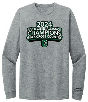 Custom Apparel - Screen Printing - Coopersville 24 XC Girls Champions - Unisex Long Sleeve Tee - Coopersville 24 XC Girls Champions - 16865