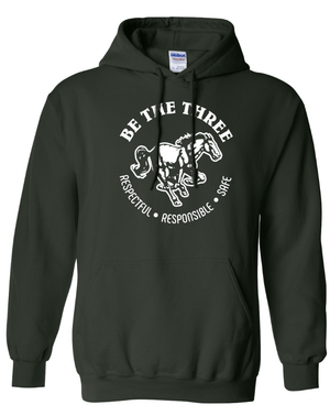 Custom Apparel - Screen Printing - Coopersville - Be the Three - Adult Heavy Blend Hoodie (Forest / Dark Grey) - Coopersville - Be the Three - 16774