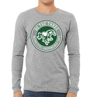 Custom Printed Apparel | Coopersville "Be The Three" Fall 2025 - Adult Athletic Heather Long Sleeve Circle Design - Coopersville "Be The Three" F25 - 18612