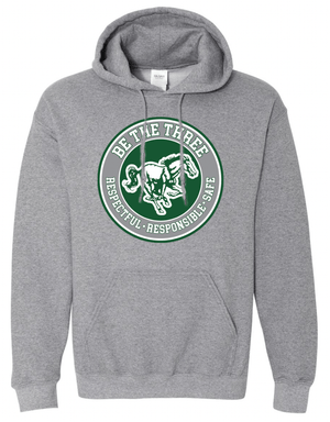 Custom Printed Apparel | Coopersville "Be The Three" Fall 2025 - Adult Hoodie Circle Design (Forest Green/Grey) - Coopersville "Be The Three" F25 - 18612