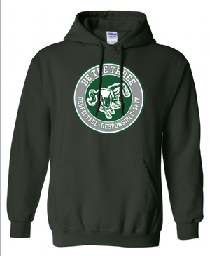 Custom Printed Apparel | Coopersville "Be The Three" Fall 2025 - Adult Hoodie Circle Design (Forest Green/Grey) - Coopersville "Be The Three" F25 - 18612