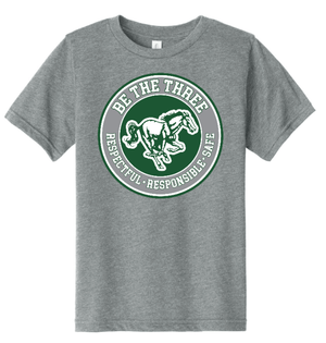 Custom Printed Apparel | Coopersville "Be The Three" Fall 2025 - Youth T-Shirt Circle Design (MULTIPLE COLOR OPTIONS) - Coopersville "Be The Three" F25 - 18612