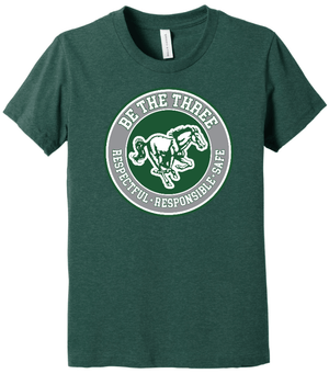 Custom Printed Apparel | Coopersville "Be The Three" Fall 2025 - Youth T-Shirt Circle Design (MULTIPLE COLOR OPTIONS) - Coopersville "Be The Three" F25 - 18612
