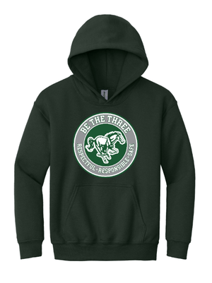 Custom Apparel - Screen Printing - Coopersville - Be The Three - Youth Heavy Blend Hoodie ( Forest / Graphite) - Coopersville - Be the Three - 16774