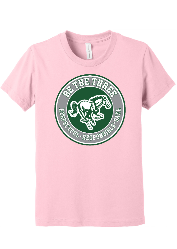 Coopersville - Be the Three -  Adult Unisex T-Shirt  (Forest / Grey / White / Pink)