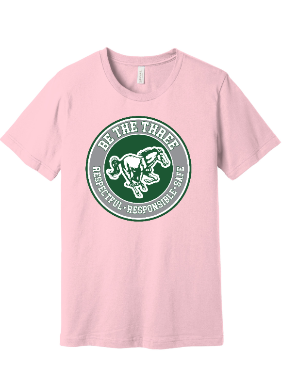 Coopersville - Be The Three - Youth T-Shirt (Forest / White/ Pink / Grey)