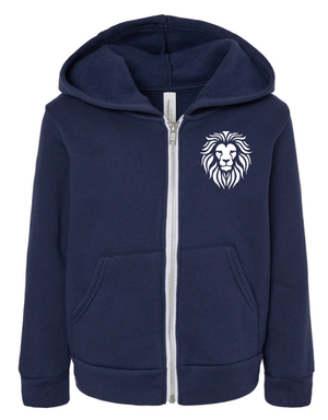 Custom Printed Apparel | Coram Deo Fall 2025 - Toddler Full Zip Hooded Sweatshirt (Forest Green/Navy) - Coram Deo Fall 2025 - 18452
