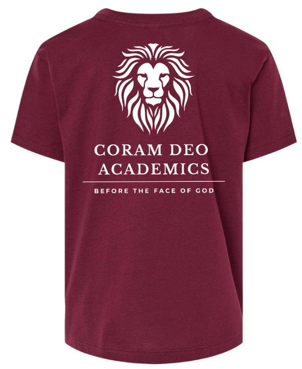 Custom Printed Apparel | Coram Deo Fall 2025 - Toddler T-Shirt (Royal/Maroon) - Coram Deo Fall 2025 - 18452