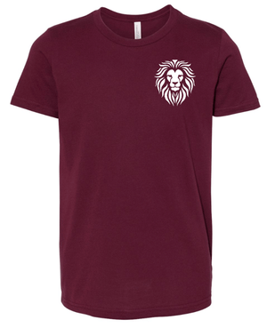 Custom Printed Apparel | Coram Deo Fall 2025 - Youth T-Shirt (Royal/Maroon) - Coram Deo Fall 2025 - 18452