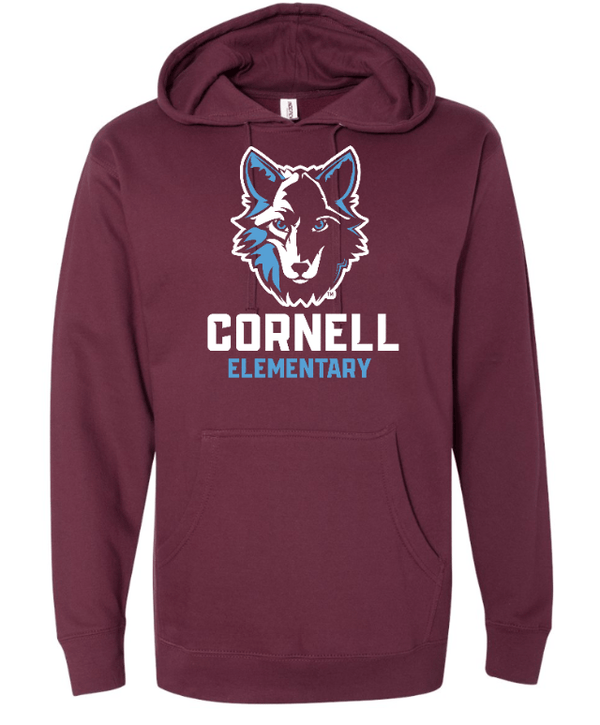 Custom Apparel - Screen Printing - Cornell Elementary School - Unisex Adult Hooded Sweatshirt - Hooded Sweatshirt - Cornell Elementary School - 14821