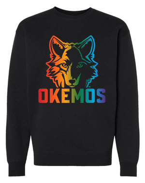 Custom Apparel - Screen Printing - Cornell Elementary Summer 2025 - Adult Heavyweight Crewneck Sweatshirt **Rainbow Wolf Design** - Cornell Summer 2025 - 17926