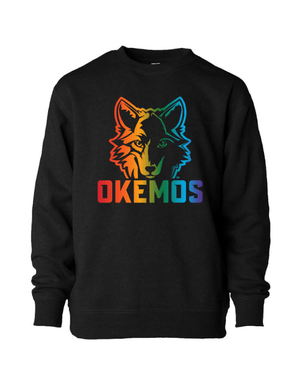 Custom Apparel - Screen Printing - Cornell Elementary Summer 2025 - Toddler Lightweight Special Blend Crewneck Sweatshirt **Rainbow Wolf Design** - Cornell Summer 2025 - 17926