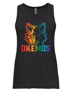 Custom Apparel - Screen Printing - Cornell Elementary Summer 2025 - Women's Cotton Tank **Rainbow Wolf Design** - Cornell Summer 2025 - 17926