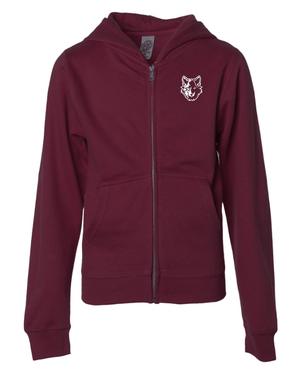 Custom Apparel - Screen Printing - Cornell Fall/Winter - Youth Midweight Full Zip Hooded Sweatshirt - Cornell Fall/Winter - 16694