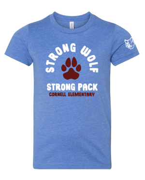 Custom Apparel - Screen Printing - Cornell Fall/Winter - Youth T-Shirt (Pawprint design) - Cornell Fall/Winter - 16694