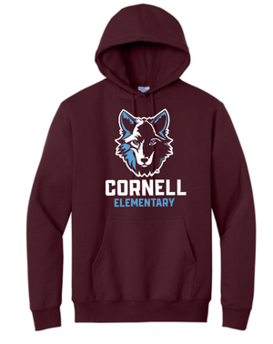 Custom Printed Apparel | Cornell Winter 2025 - Adult Unisex Maroon Cornell Hoodie - Cornell Winter 2025 - 18595