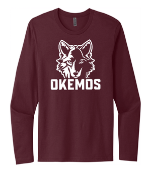 Custom Printed Apparel | Cornell Winter 2025 - Adult Unisex Okemos Long Sleeve T-Shirt (Maroon/Heather Grey) - Cornell Winter 2025 - 18595