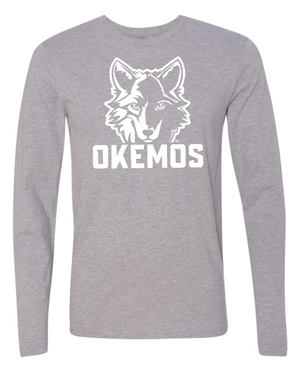 Custom Printed Apparel | Cornell Winter 2025 - Adult Unisex Okemos Long Sleeve T-Shirt (Maroon/Heather Grey) - Cornell Winter 2025 - 18595