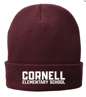 Custom Printed Apparel | Cornell Winter 2025 - Cuffed Beanie (Maroon/Grey) - Cornell Winter 2025 - 18595