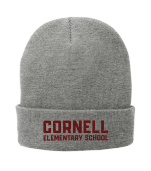 Custom Printed Apparel | Cornell Winter 2025 - Cuffed Beanie (Maroon/Grey) - Cornell Winter 2025 - 18595