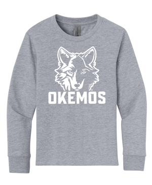 Custom Printed Apparel | Cornell Winter 2025 - Youth Grey Long Sleeve T-Shirt - Cornell Winter 2025 - 18595