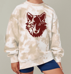 Custom Printed Apparel | Cornell Winter 2025 - Youth Tie Dye Crewneck Sweatshirt - Cornell Winter 2025 - 18595