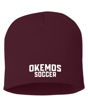 Custom Printed Apparel | Custom Beanie - Maroon | Okemos Girls Soccer - Okemos Soccer - 19319