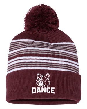 Custom Printed Apparel | Custom Beanie - Striped Maroon | OHS Dance Team - OHS Dance Team - 19381
