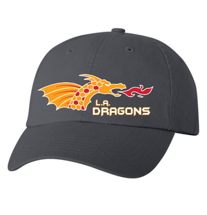 Custom Printed Apparel | Custom Hat - Charcoal Unstructured | LA Dragons - LA Dragons - 19284
