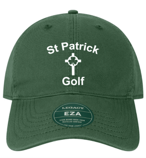 Custom Printed Apparel | Custom Hat - Dark Green Unstructured Twill | St. Patrick Golf - SP Golf - 19236