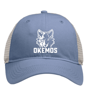 Custom Printed Apparel | Custom Hat - Light Blue Unstructured Trucker | Cornell Elementary - Cornell - 19125