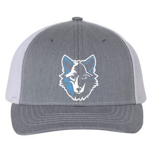Custom Printed Apparel | Custom Hat - Youth Grey Trucker | Okemos Public Montessori - OPM Spring - 19289