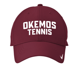 Custom Printed Apparel | Custom Performance Hat - Maroon Nike Dri - FIT | Okemos Tennis - Okemos Tennis - 19219