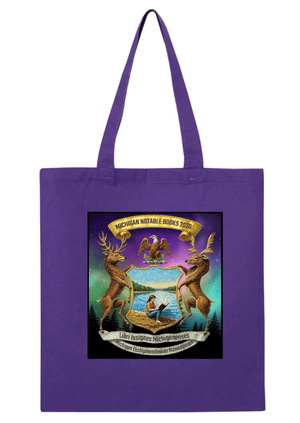 Custom Printed Apparel | Custom Tote Bag - Foundation's Design | Michigan Notable Books Apparel - MNB - 19271