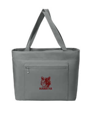 Custom Printed Apparel | Custom Tote Bag - Grey | Hiawatha Elementary - Hiawatha - 19478
