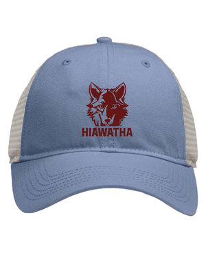 Custom Printed Apparel | Custom Unstructured Hat - Light Blue | Hiawatha Elementary - Hiawatha - 19349