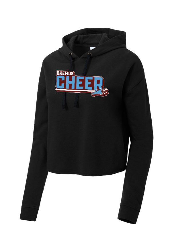 Okemos Cheer Winter 2024- Women's Triblend Wicking Crop Hooded Pullover