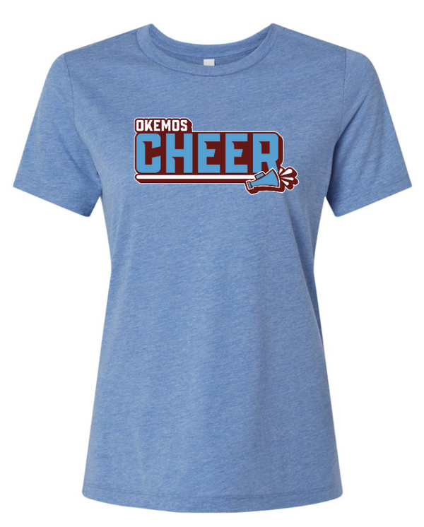 Okemos Cheer Winter 2024 -  Women's Relaxed Fit Triblend T-Shirt (PERSONALIZATION OPTIONAL)