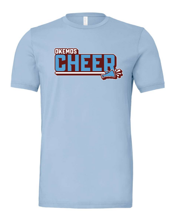 Okemos Cheer  Winter 2024- Adult Unisex T-Shirt Black/Blue (PERSONALIZATION OPTIONAL)