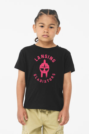 Lansing Gladiators Fall Shop 2026 T-Shirt Solid Black Blend front view