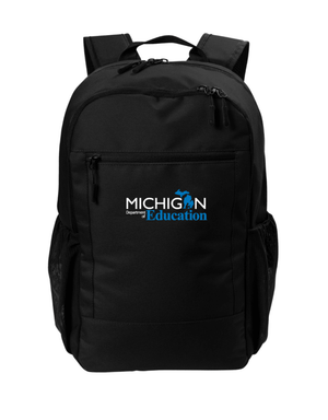 Custom Printed Apparel | Daily Commute Backpack - Black | Michigan Department of Education - MI Dept of Ed - 19257