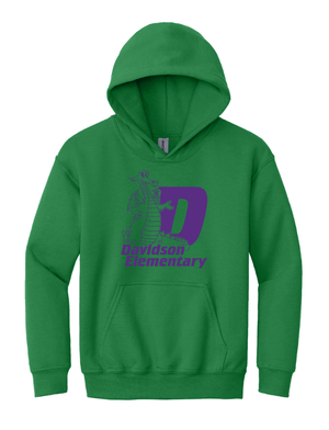 Custom Printed Apparel | Davidson Elementary - Adult Heavy Blend Hoodie "Davidson D" Design - Davidson Elementary - 18150