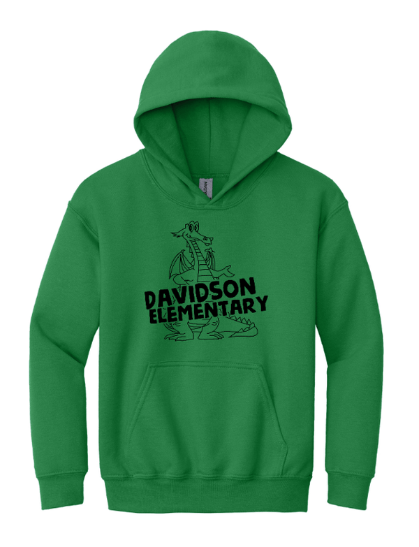 Custom Printed Apparel | Davidson Elementary - Adult Heavy Blend Hoodie "Davidson Elementary" Design - Davidson Elementary - 18150