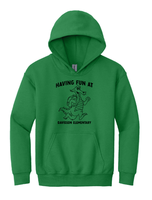 Custom Printed Apparel | Davidson Elementary - Adult Heavy Blend Hoodie "Having Fun at Davidson Elementary" Design - Davidson Elementary - 18150