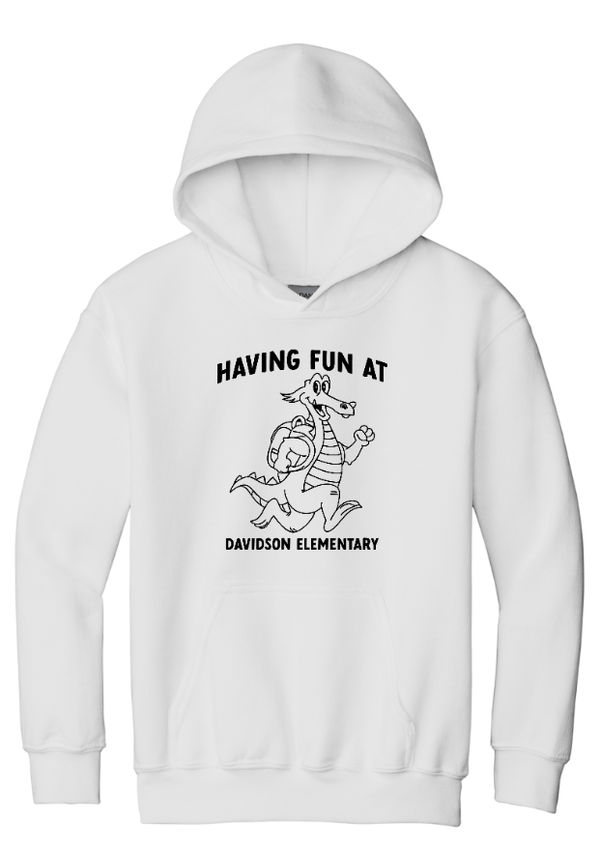 Custom Printed Apparel | Davidson Elementary - Adult Heavy Blend Hoodie "Having Fun at Davidson Elementary" Design - Davidson Elementary - 18150