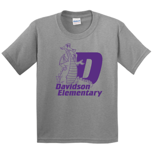 Custom Apparel - Screen Printing - Davidson Elementary School - Youth "D" Cotton T-Shirt - T-shirt - Davidson Elementary School - 14724