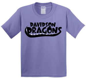 Custom Apparel - Screen Printing - Davidson Elementary School - Youth Dragons Cotton T-Shirt - Youth T-shirt - Davidson Elementary School - 14724